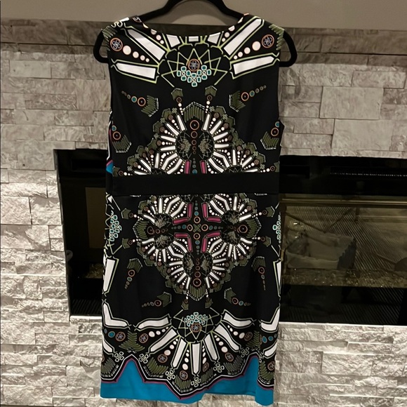Nicole Blue black white Patterned Dress size 16 - Picture 7 of 10